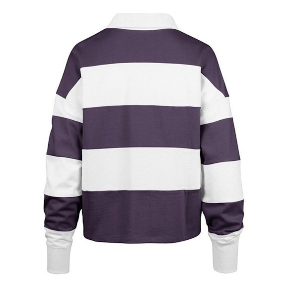 47 Brand Mens Minnesota Vikings Rugby Shirt Purple White Stripe NFL L NWT - Picture 2 of 2